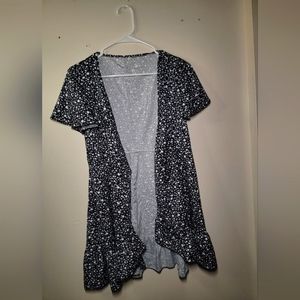 Black and white dotted cardigan